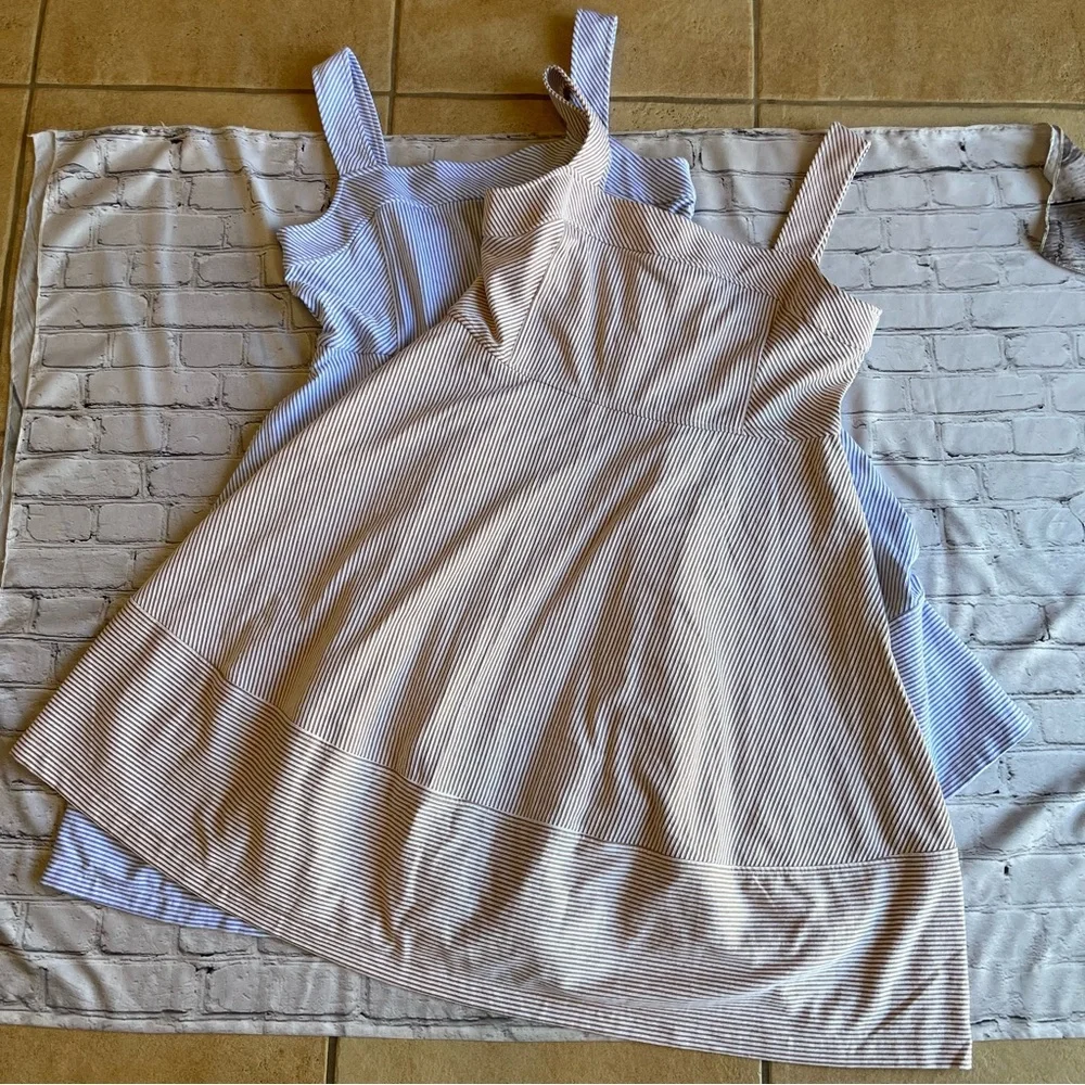 Yacht Club Isaac Mizrahi Live QVC Lot of 2 Dresses Seersucker Midi XLPetite $220 - Picture 2 of 14